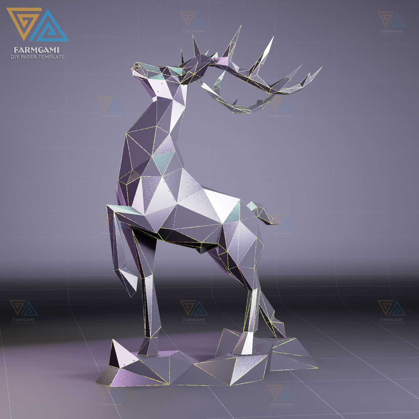 Standing Deer DXF File | 3D Metal Laser Cut Template | DIY Animal Sculpture | Modern Wall or Garden Art | CNC Ready Digital Download