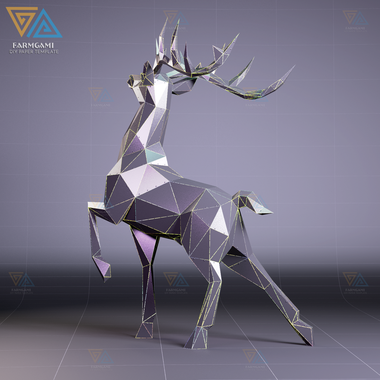 Standing Deer DXF File | 3D Metal Laser Cut Template | DIY Animal Sculpture | Modern Wall or Garden Art | CNC Ready Digital Download