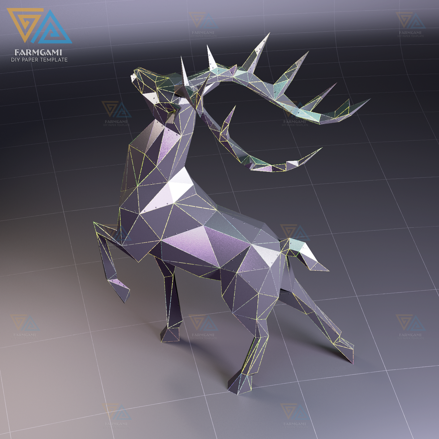 Standing Deer DXF File | 3D Metal Laser Cut Template | DIY Animal Sculpture | Modern Wall or Garden Art | CNC Ready Digital Download