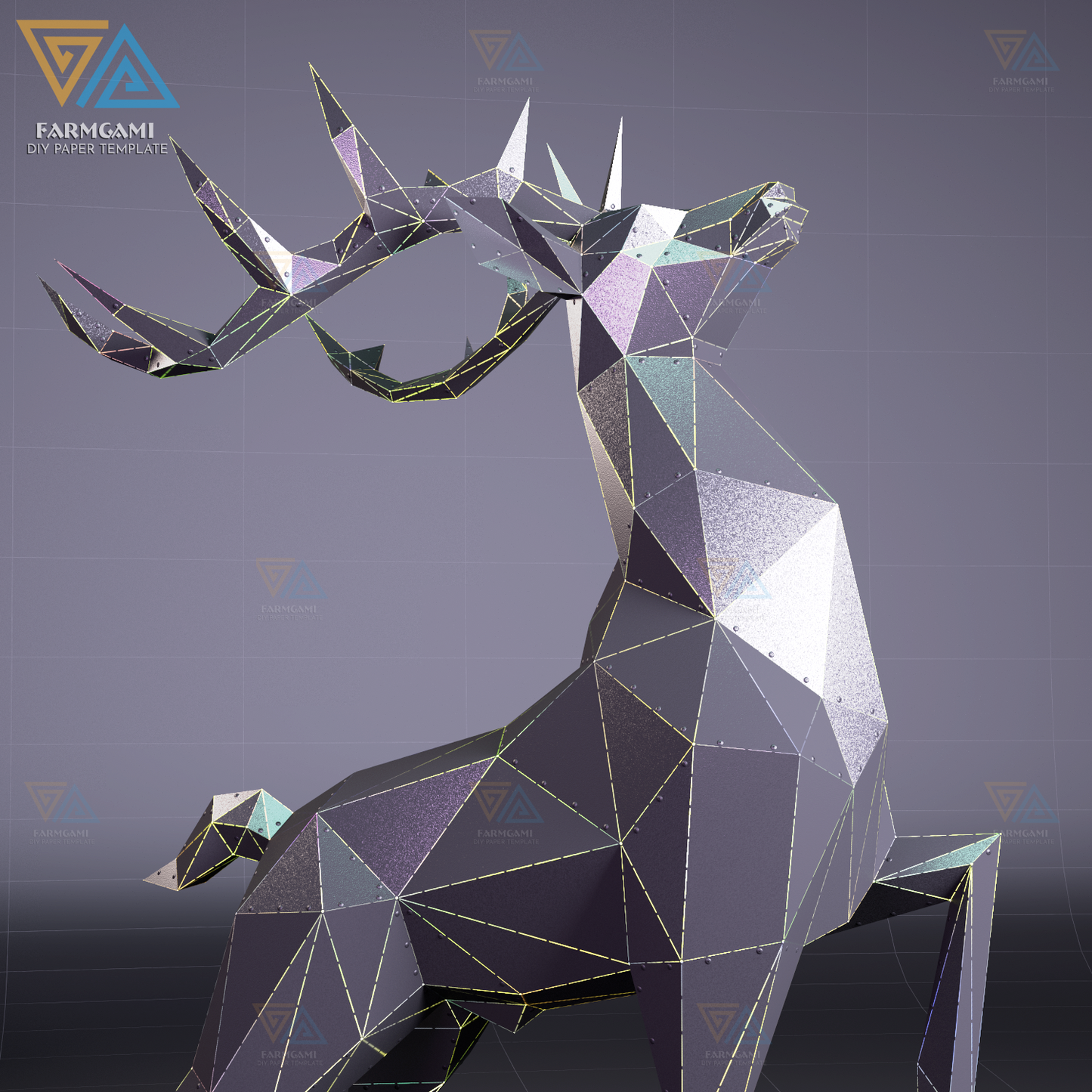 Standing Deer DXF File | 3D Metal Laser Cut Template | DIY Animal Sculpture | Modern Wall or Garden Art | CNC Ready Digital Download