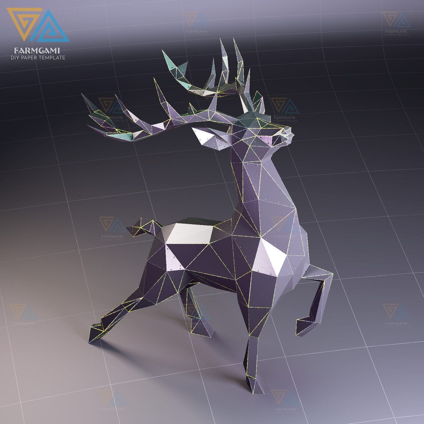Standing Deer DXF File | 3D Metal Laser Cut Template | DIY Animal Sculpture | Modern Wall or Garden Art | CNC Ready Digital Download