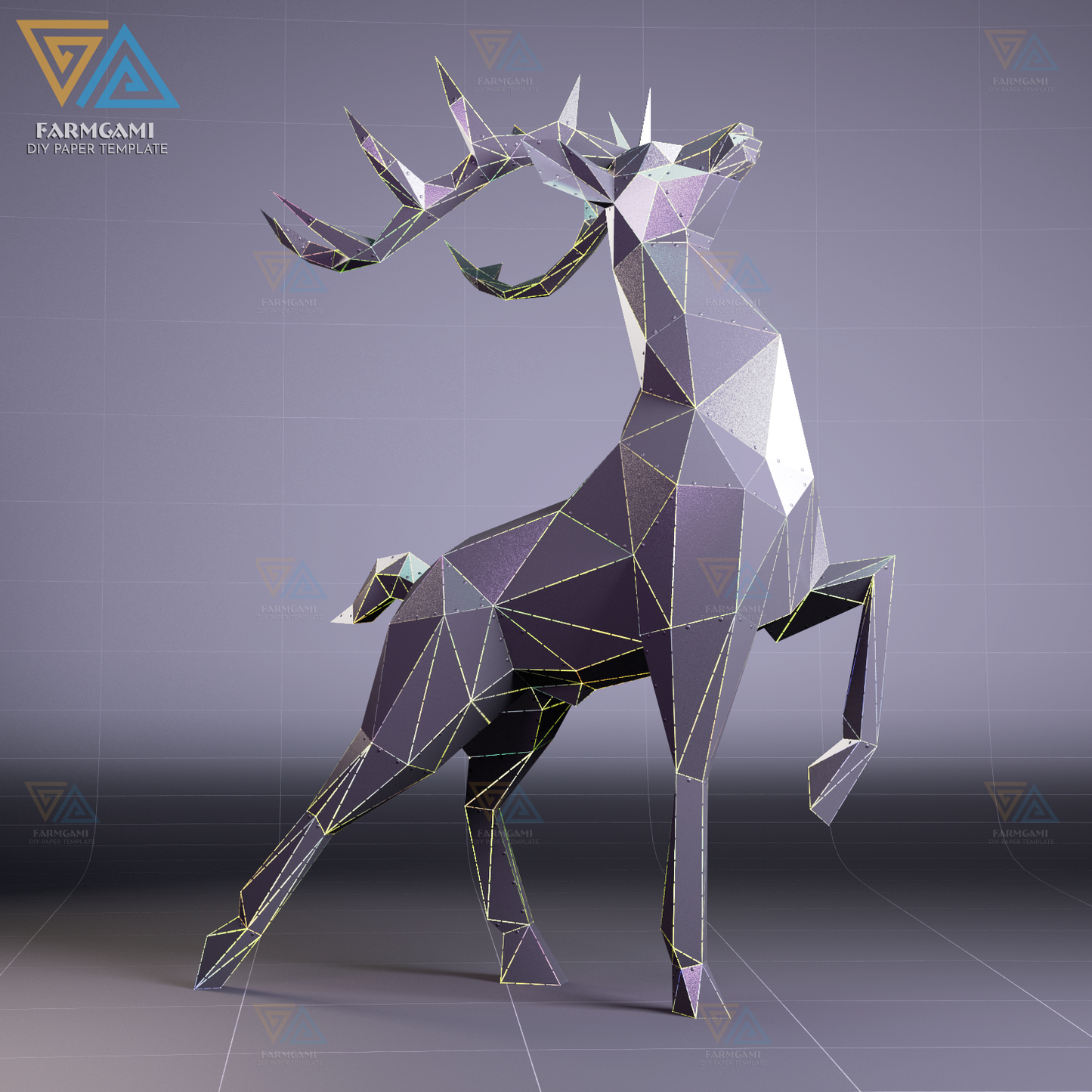 Standing Deer DXF File | 3D Metal Laser Cut Template | DIY Animal Sculpture | Modern Wall or Garden Art | CNC Ready Digital Download