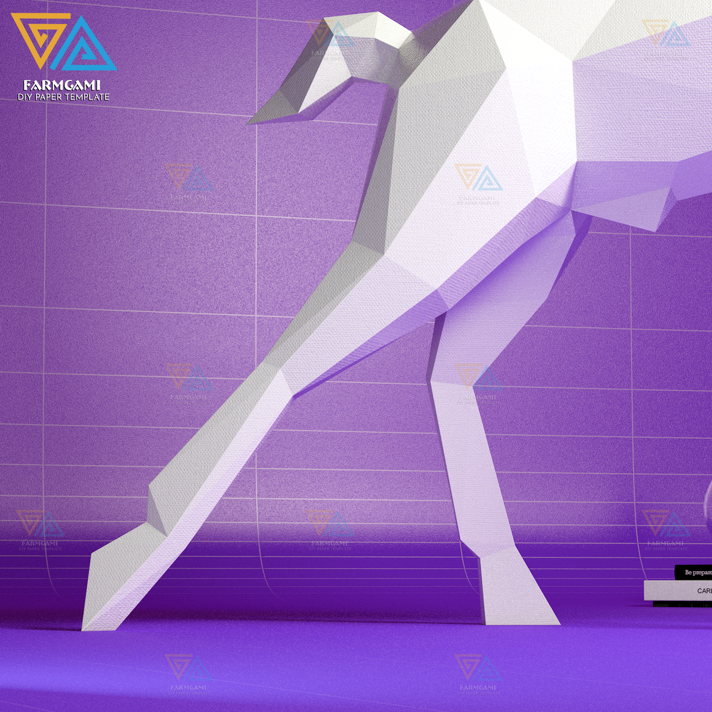 Deer Stand Paper Model Template | Deer Stand Paper Sculpture | Deer Stand Papercraft Kit DIY 3D