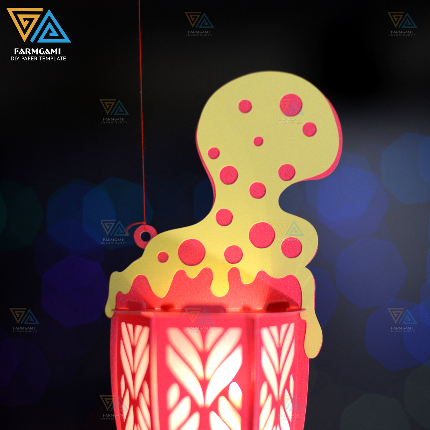 Grinch Lantern SVG - SVG Lantern Template - Grinch Lantern Paper Cut - DIY Insect Paper Lanterns - Paper Cutting Template