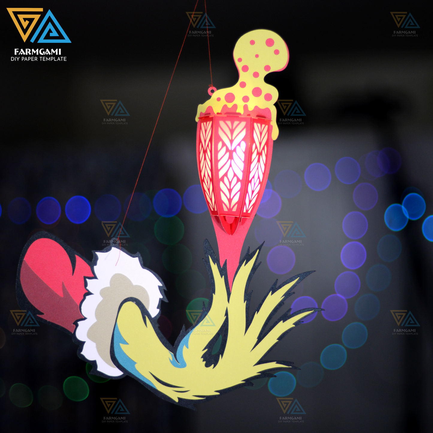 Grinch Lantern SVG - SVG Lantern Template - Grinch Lantern Paper Cut - DIY Insect Paper Lanterns - Paper Cutting Template