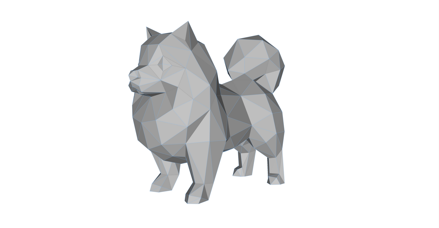 Pomeranian | 3D Metal Laser Cut Template | DIY Animal Soldier Sculpture | CNC Ready Wall Art | Digital Download (Copy)