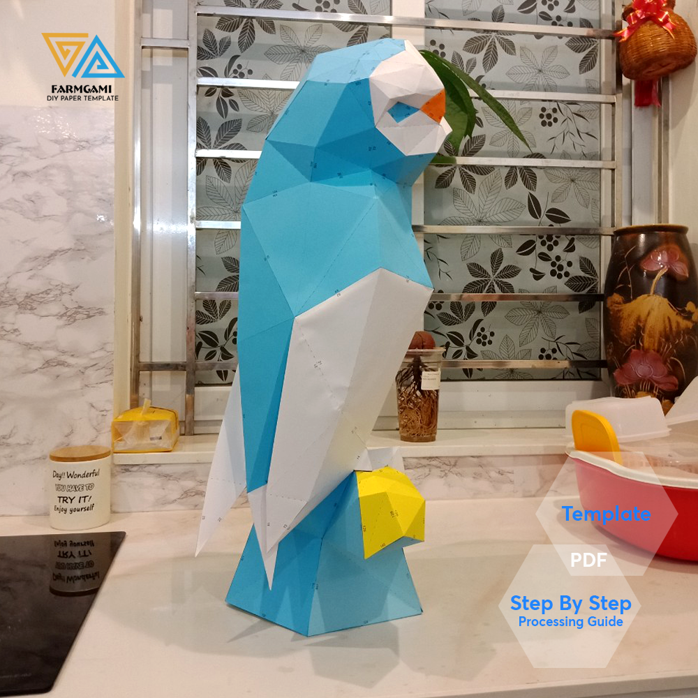 Owl Paper Model template | Owl paper Sculpture | Owl Papercraft Kit DIY 3D Paper Crafts