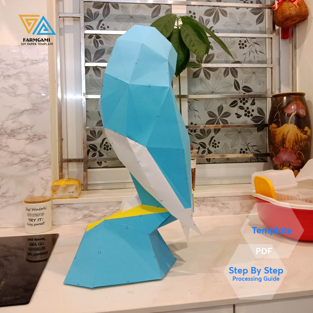 Owl Paper Model template | Owl paper Sculpture | Owl Papercraft Kit DIY 3D Paper Crafts