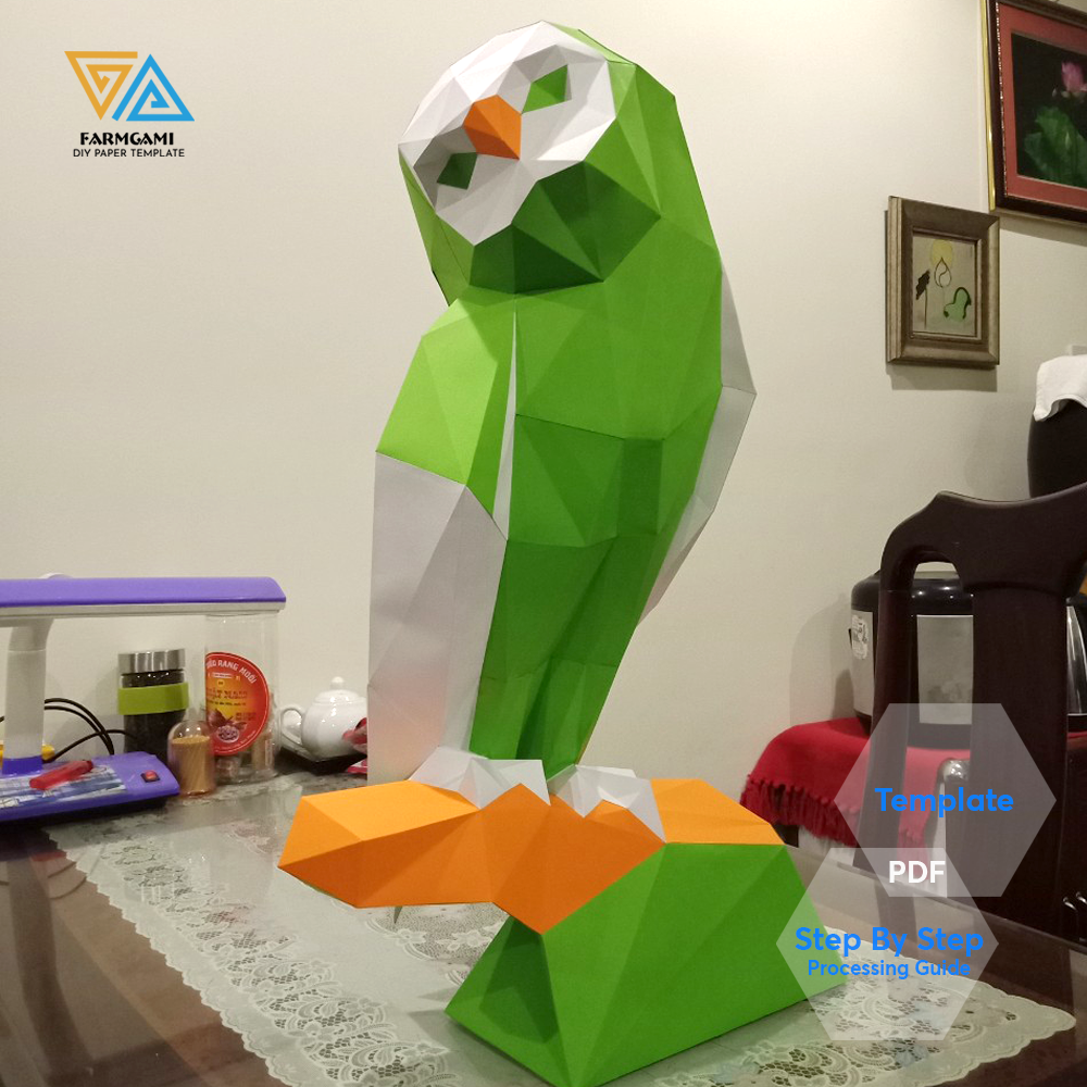 Owl Paper Model template | Owl paper Sculpture | Owl Papercraft Kit DIY 3D Paper Crafts