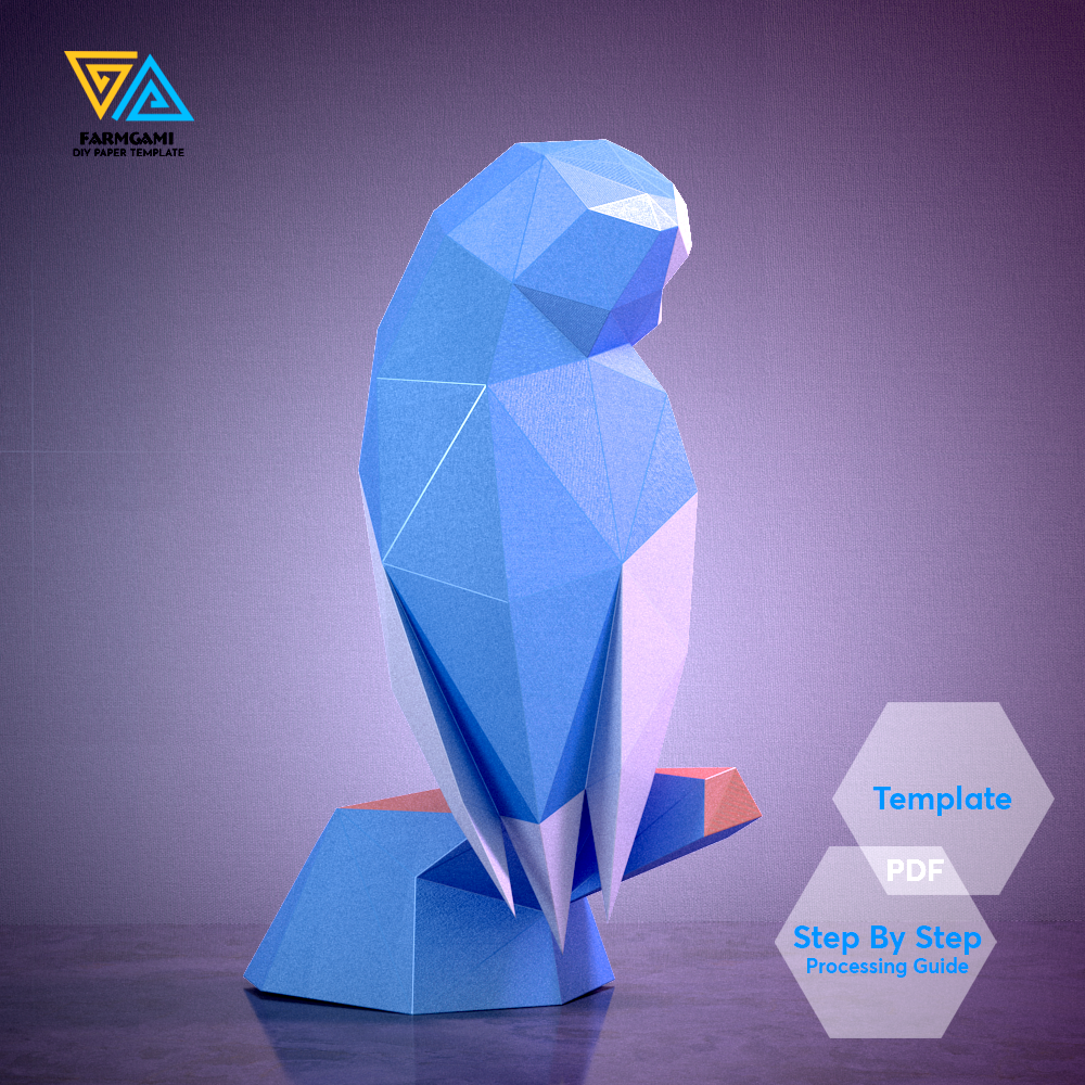 Owl Paper Model template | Owl paper Sculpture | Owl Papercraft Kit DIY 3D Paper Crafts