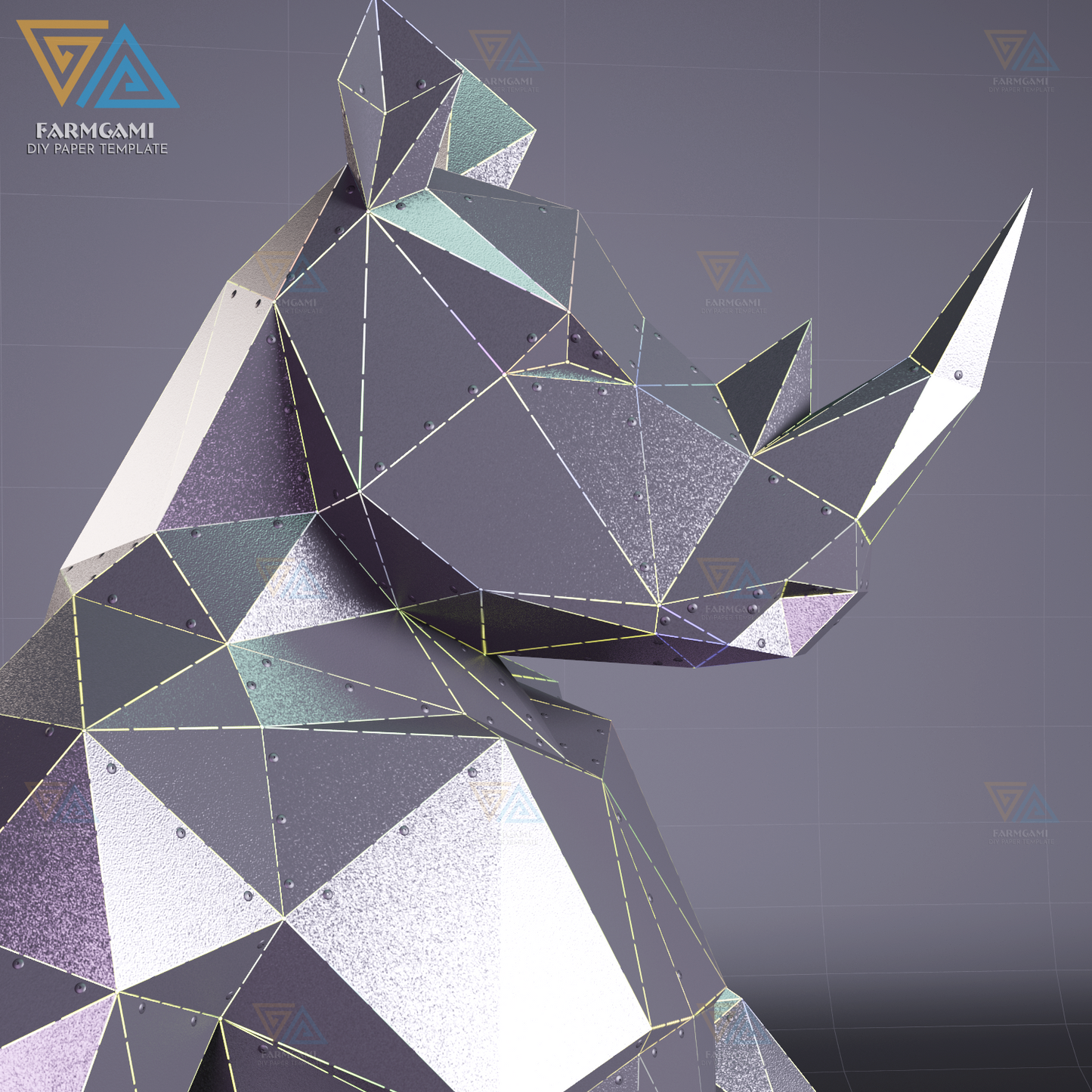Rhino Warrior DXF File | 3D Metal Laser Cut Template | DIY Animal Soldier Sculpture | CNC Ready Wall Art | Digital Download