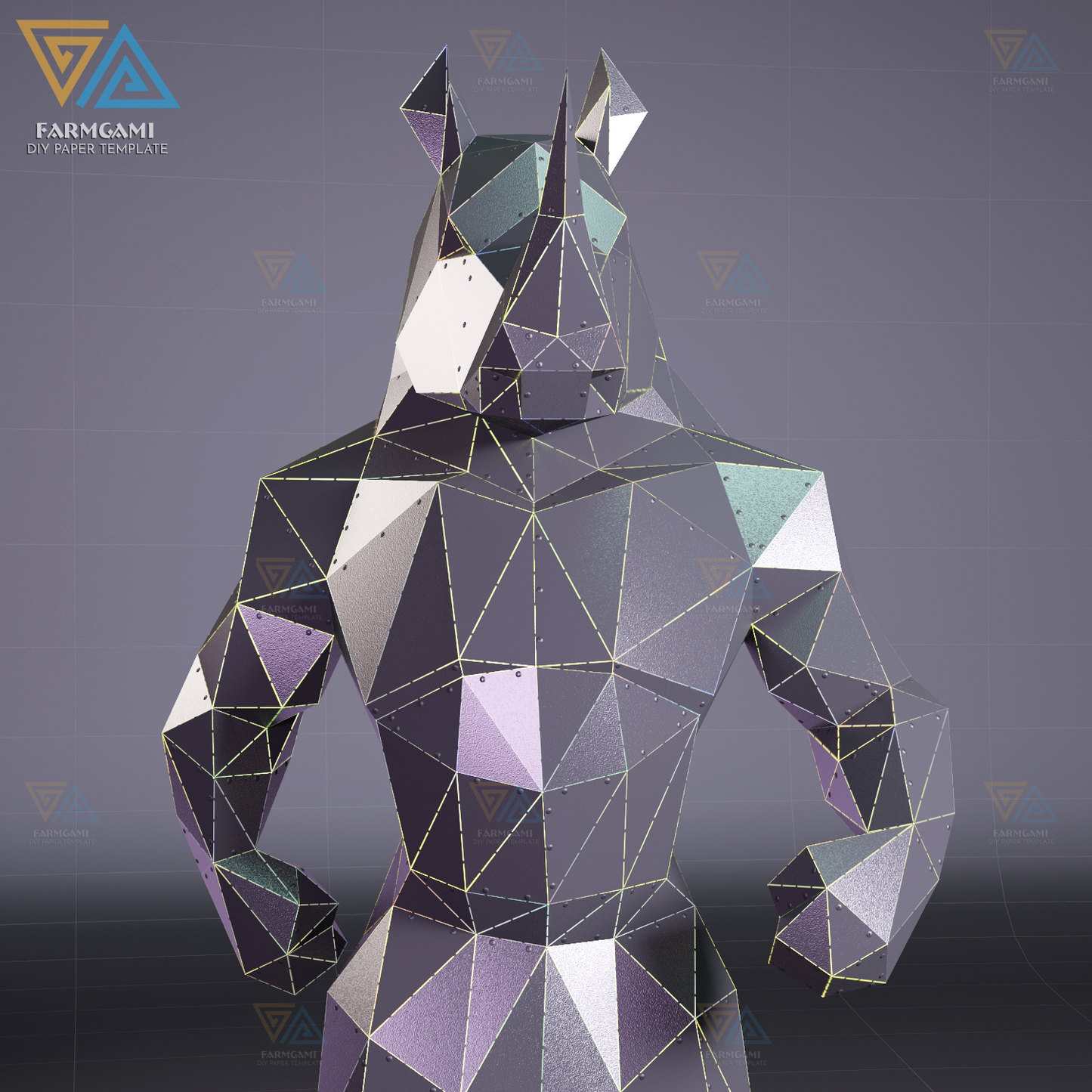 Rhino Warrior DXF File | 3D Metal Laser Cut Template | DIY Animal Soldier Sculpture | CNC Ready Wall Art | Digital Download