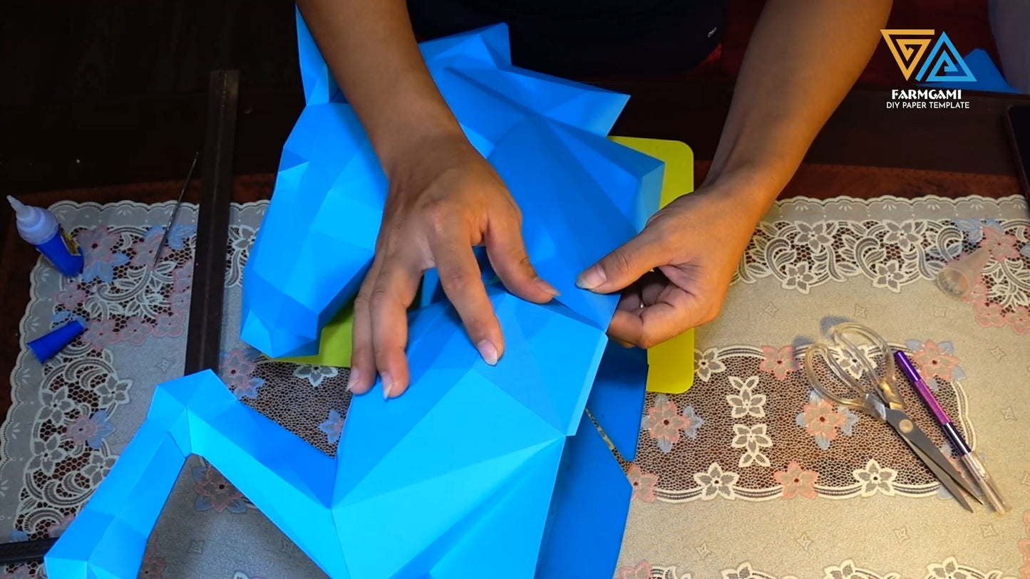 Horse Paper Model template |Horse paper Sculpture |Horse Papercraft Kit DIY 3D Paper Crafts