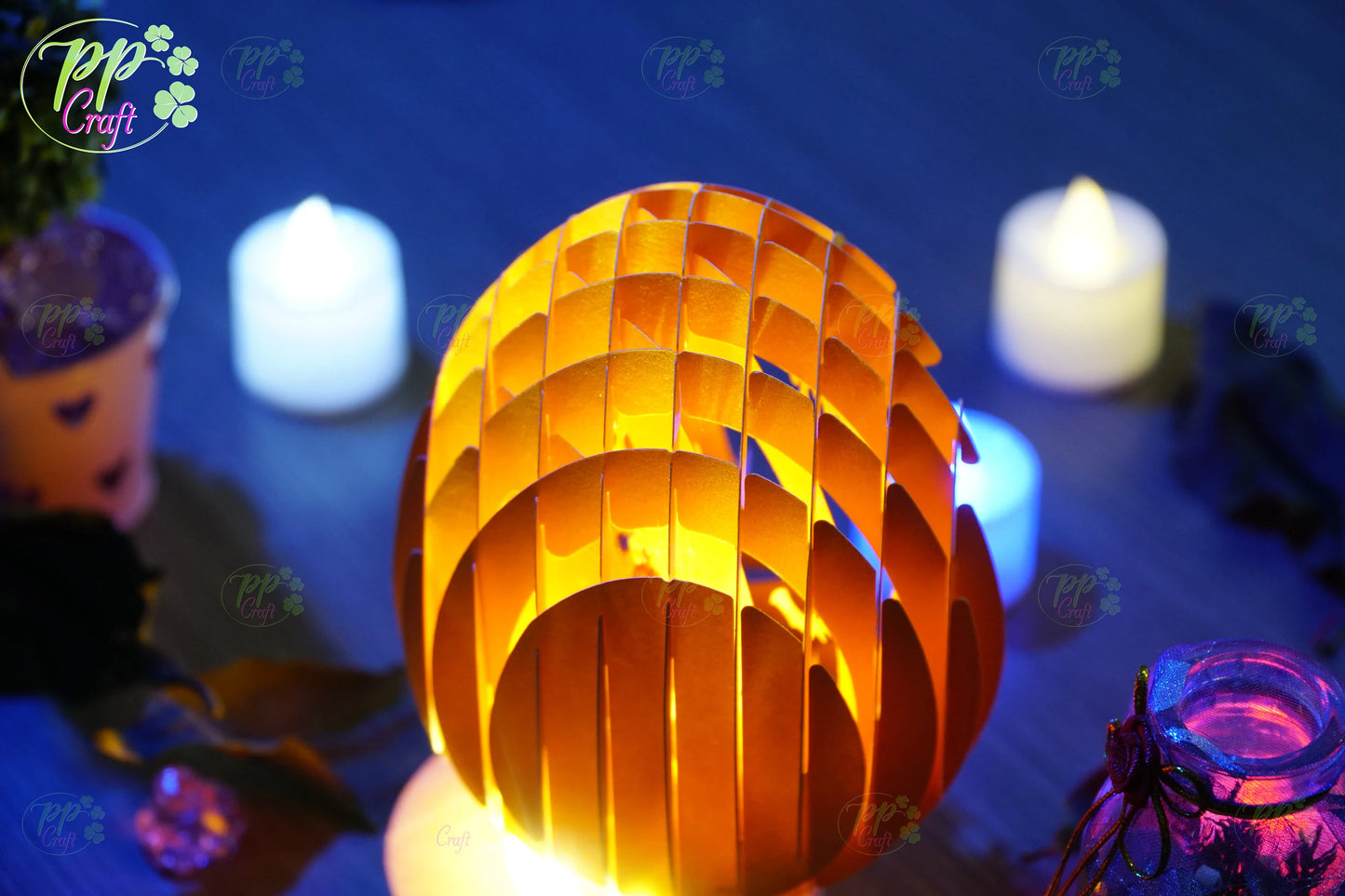 Mini Egg Shadow lightbox Pop Up with Dummy partten SVG for Cameo/Cricut/Laser Machine, Halloween gift Template, DIY Paper Lanterns