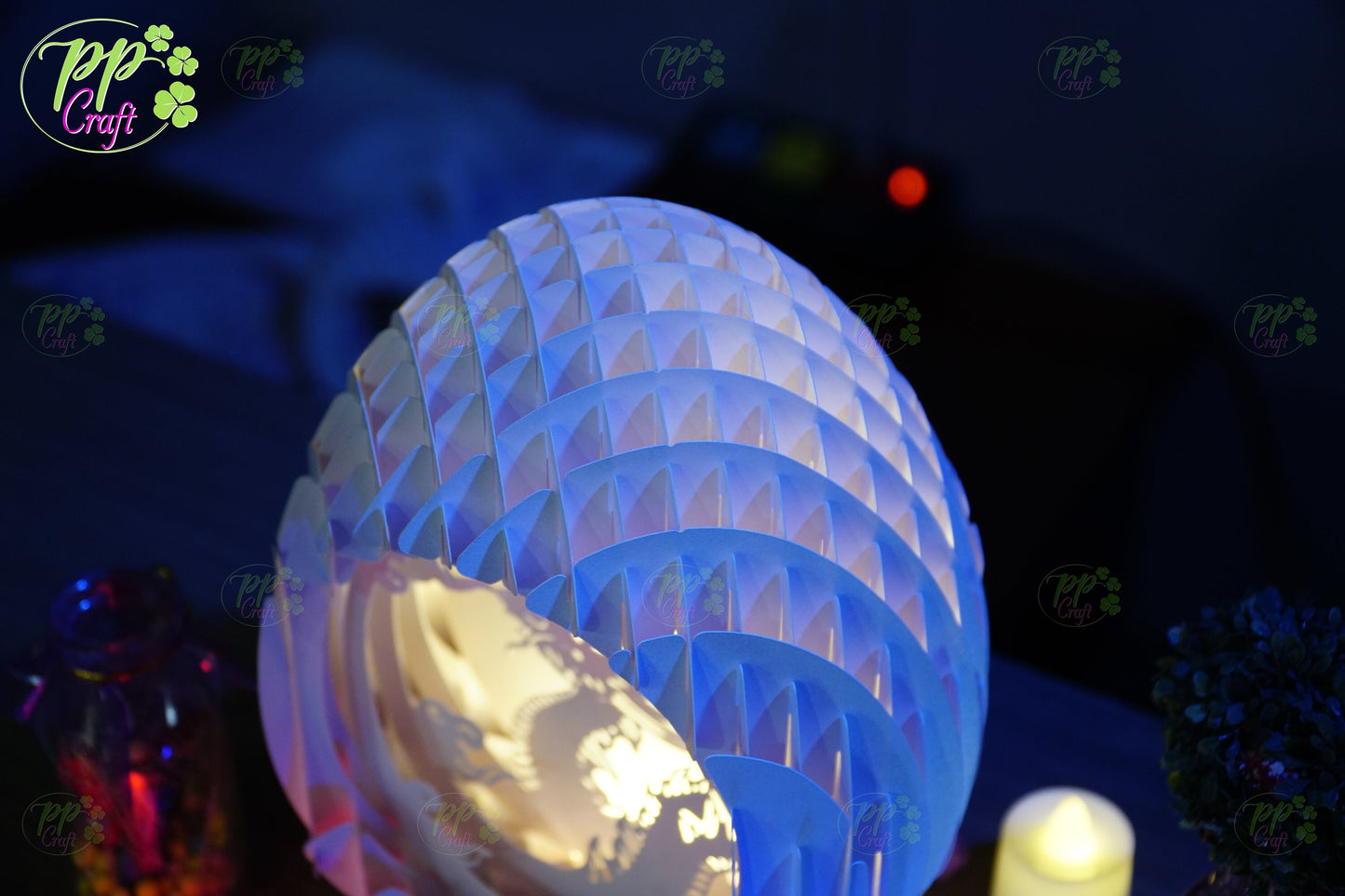 Dragon Arts Eggs Pop Up Light Box SVG Template, Egg SVG for Cricut Machine, arts gift Template - Egg Lightbox, DIY Paper Lanterns