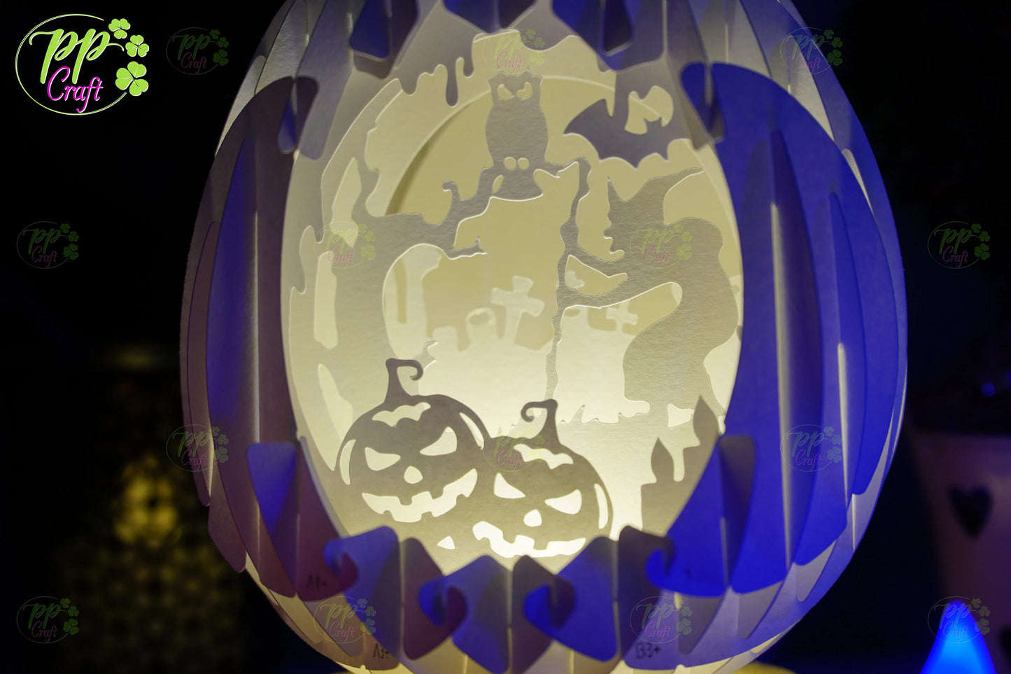 Mini Egg Shadow lightbox Pop Up with Dummy partten SVG for Cameo/Cricut/Laser Machine, Halloween gift Template, DIY Paper Lanterns