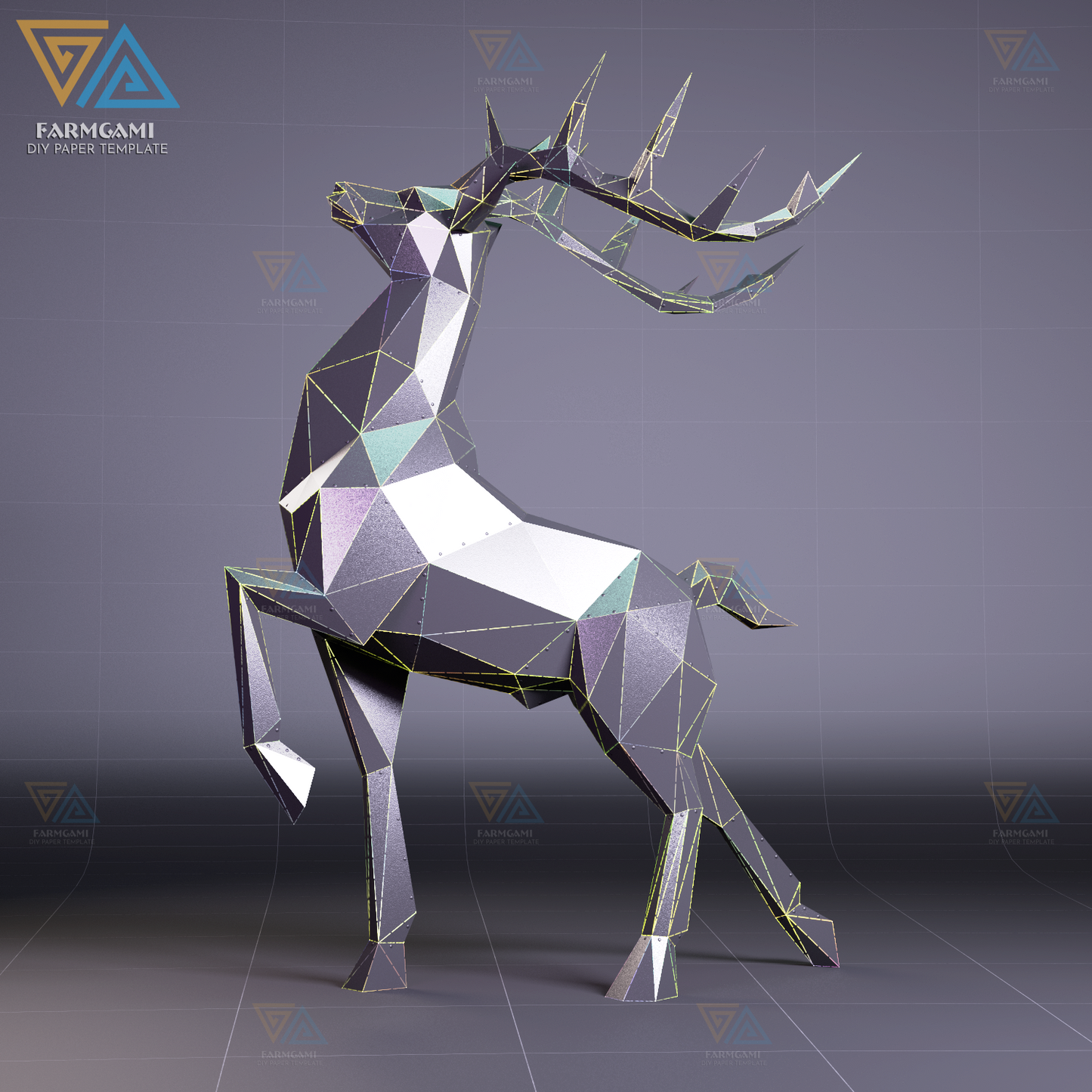Standing Deer DXF File | 3D Metal Laser Cut Template | DIY Animal Sculpture | Modern Wall or Garden Art | CNC Ready Digital Download