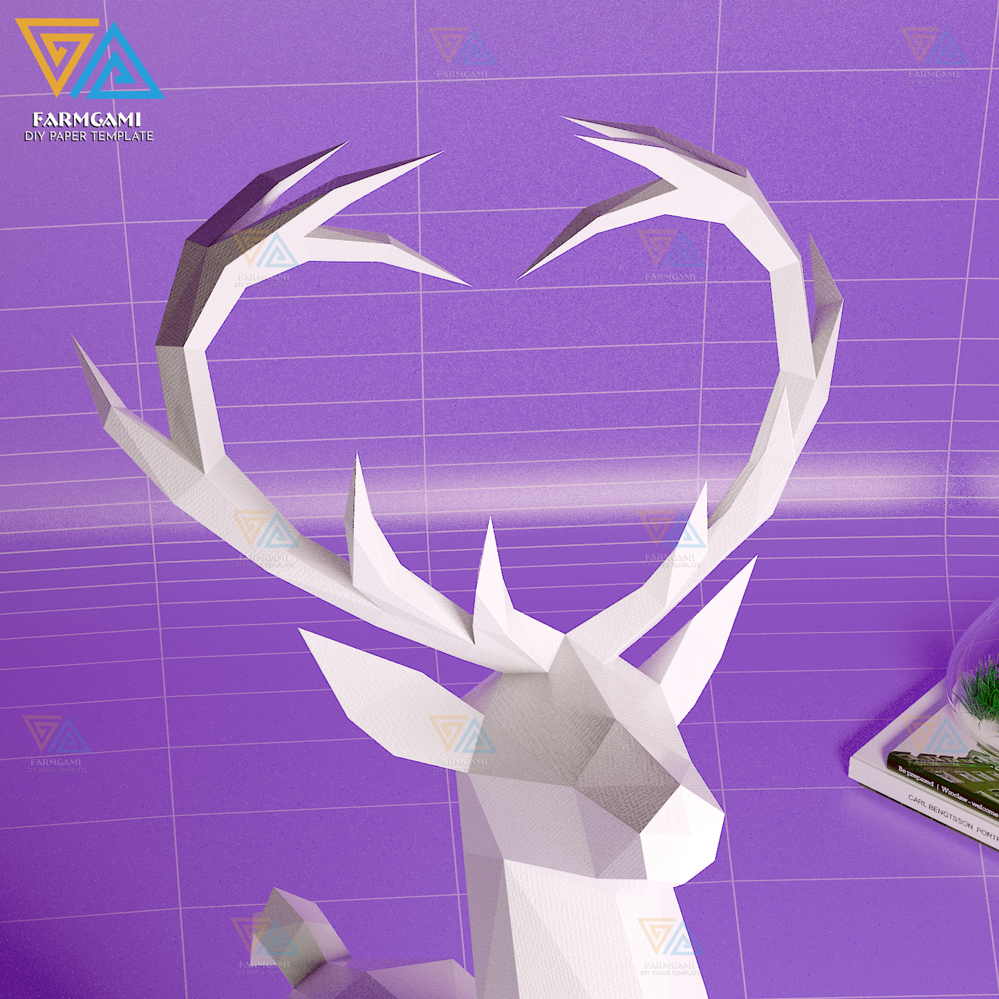 Deer Stand Paper Model Template | Deer Stand Paper Sculpture | Deer Stand Papercraft Kit DIY 3D