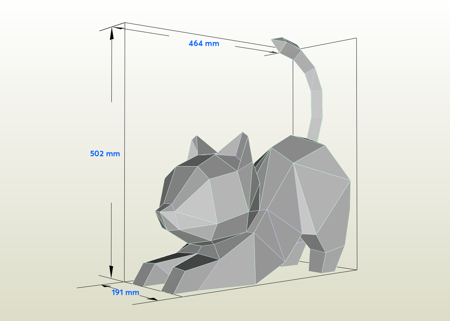 Lazy Cat Paper Model template |Lazy Cat paper Sculpture |Lazy Cat Papercraft Kit DIY 3D Paper Crafts