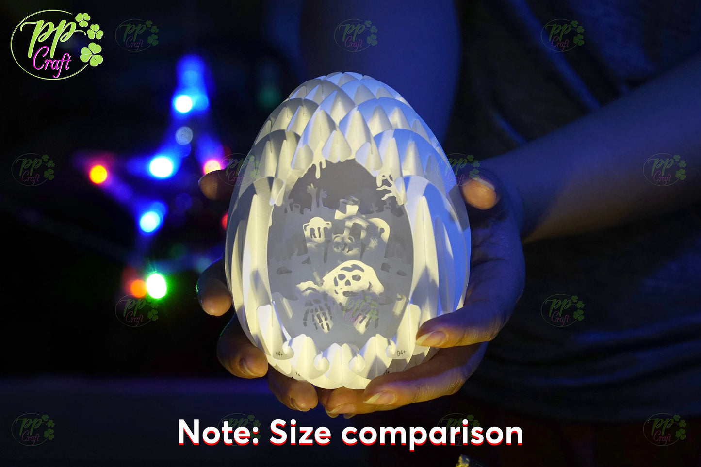 Combo 3 Mini Egg Shadow light Pop Up with the halloween partten SVG for Cricut Machine, Halloween gift Template, DIY Paper Lanterns